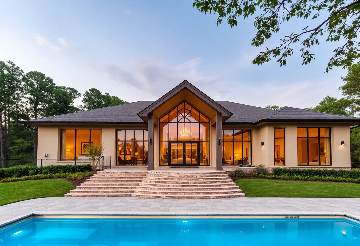 Luxurious home in Huntsville with modern architectural design