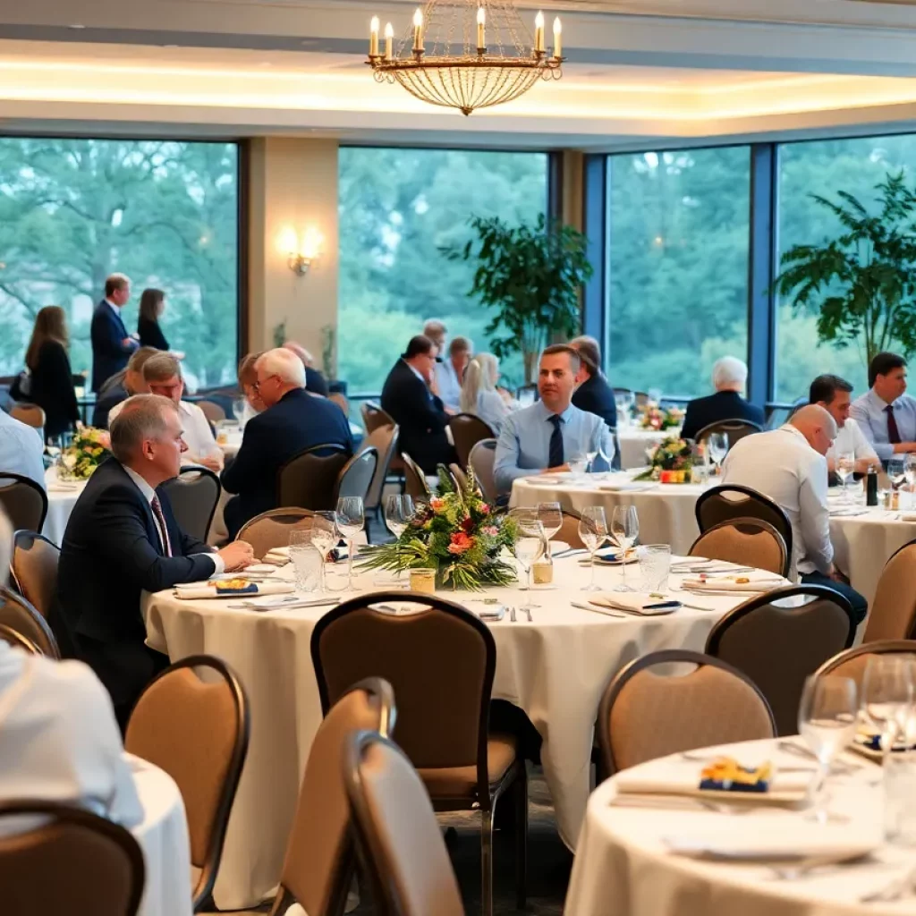 Luncheon event at Vestavia Country Club with networking opportunities.