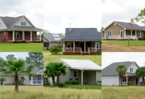 Houses in Alabama designed to withstand high winds with storm shelters and reinforced roofs
