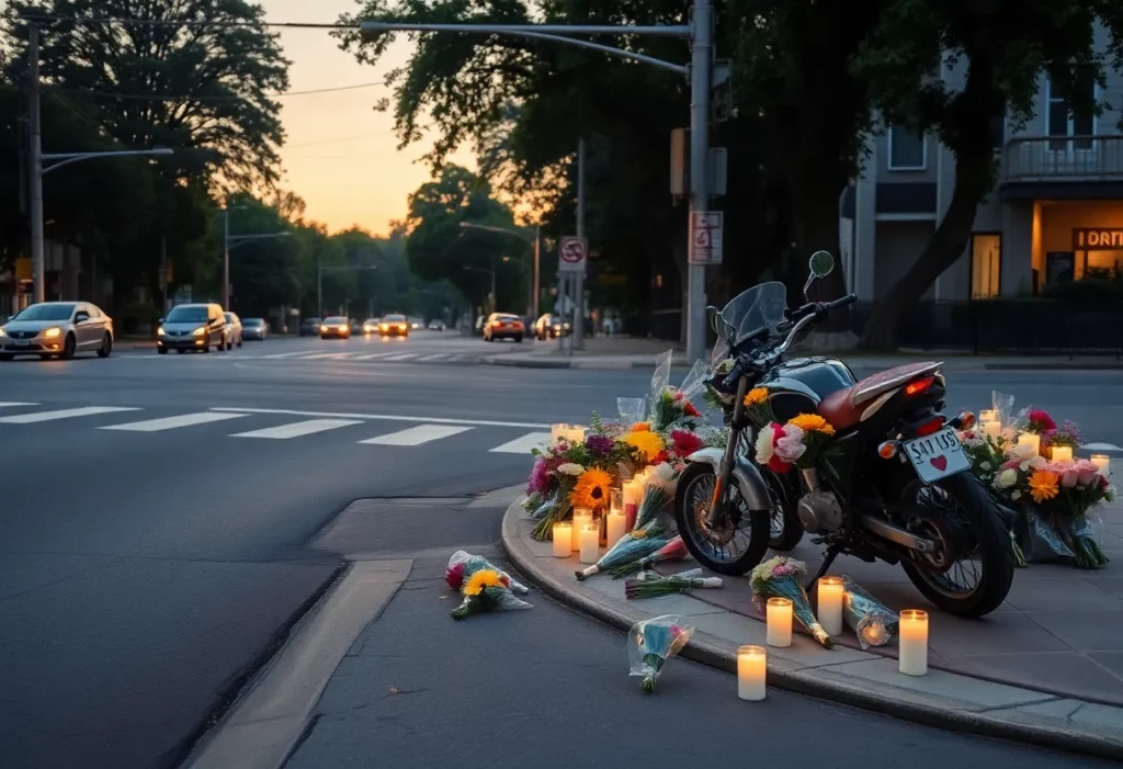 Memorial for hit-and-run victim in Anderson Indiana