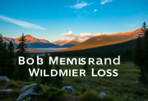 An aerial view of Bob Marshall Wilderness, Montana, representing the site of a tragic plane crash.