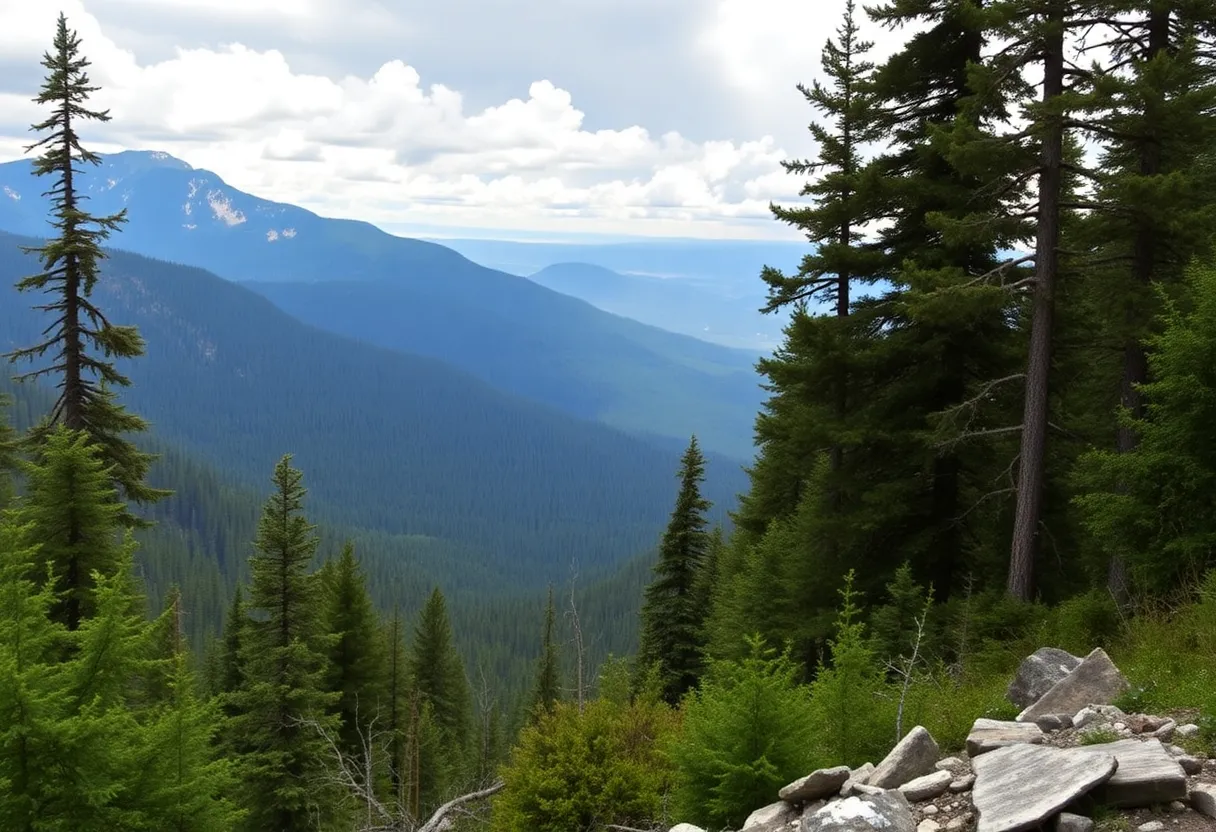 Scenic view of the Bob Marshall Wilderness in Montana.