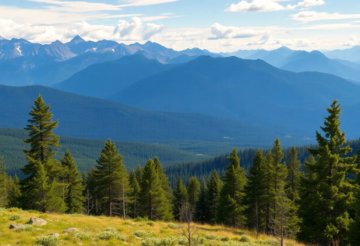 Scenic view of the Bob Marshall Wilderness in Montana