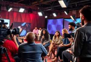 Diverse reality TV production set highlighting Black storytelling