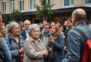 Community members engaging in search efforts for a missing elderly person in Huntsville.