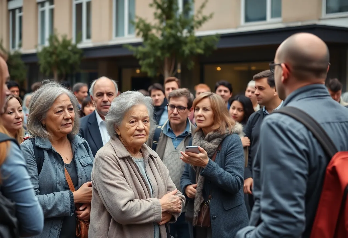 Community members engaging in search efforts for a missing elderly person in Huntsville.