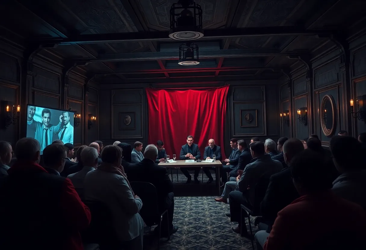 Attendees at a far-right conference in an unconventional venue