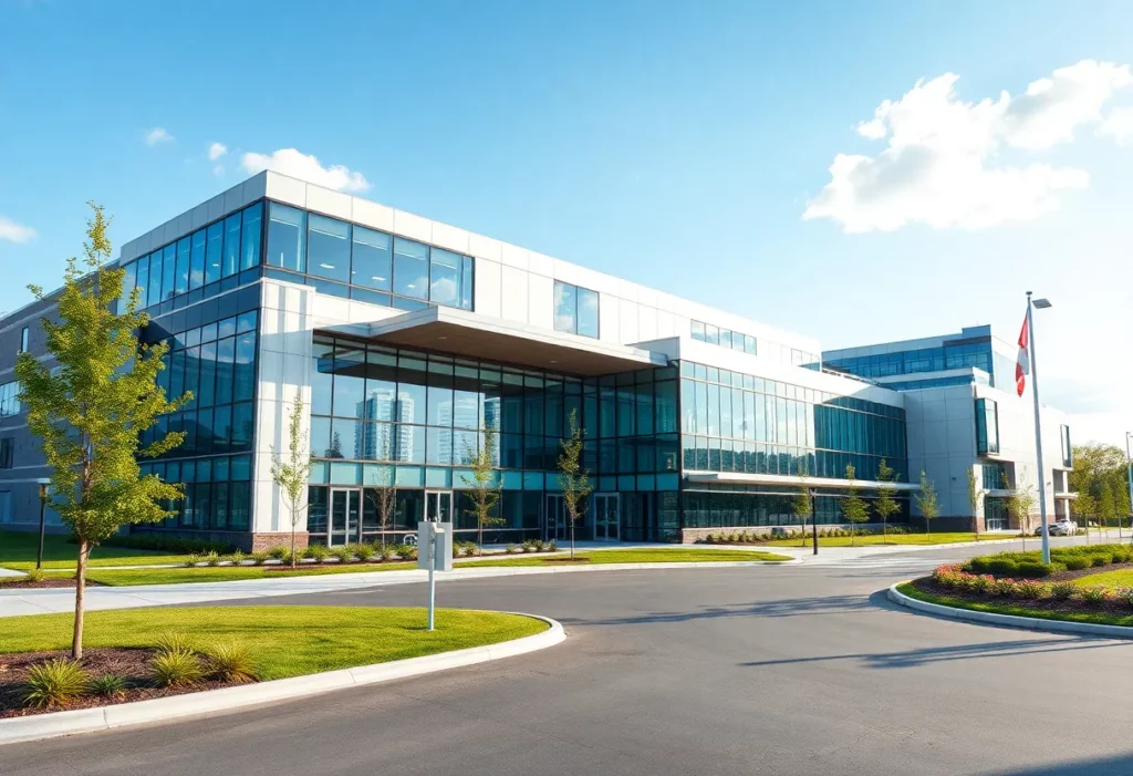 Rendering of Glaukos Corporation's new facility in Huntsville, Alabama