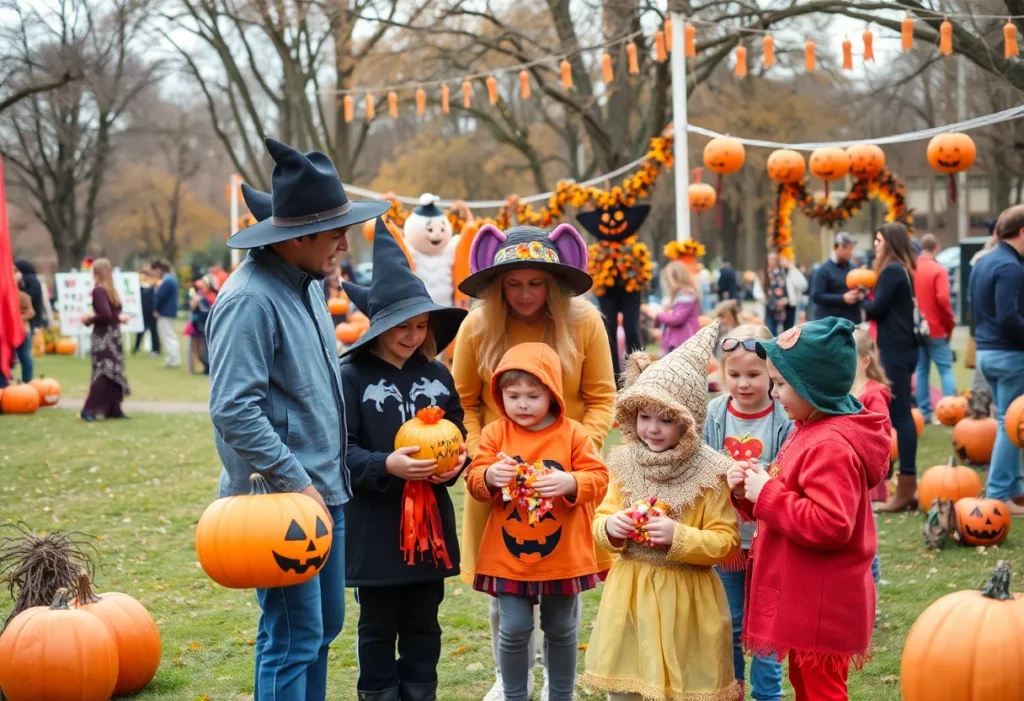 Families enjoying Halloween events in Huntsville