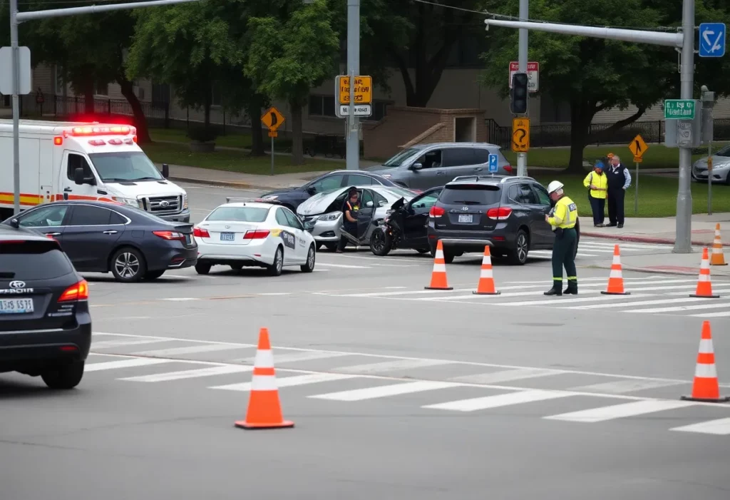 Multi-vehicle collision at Old Madison Pike and Wynn Dr NW in Huntsville