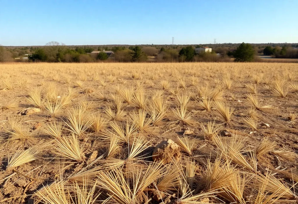 Landscape view of Huntsville indicating dry weather conditions in September