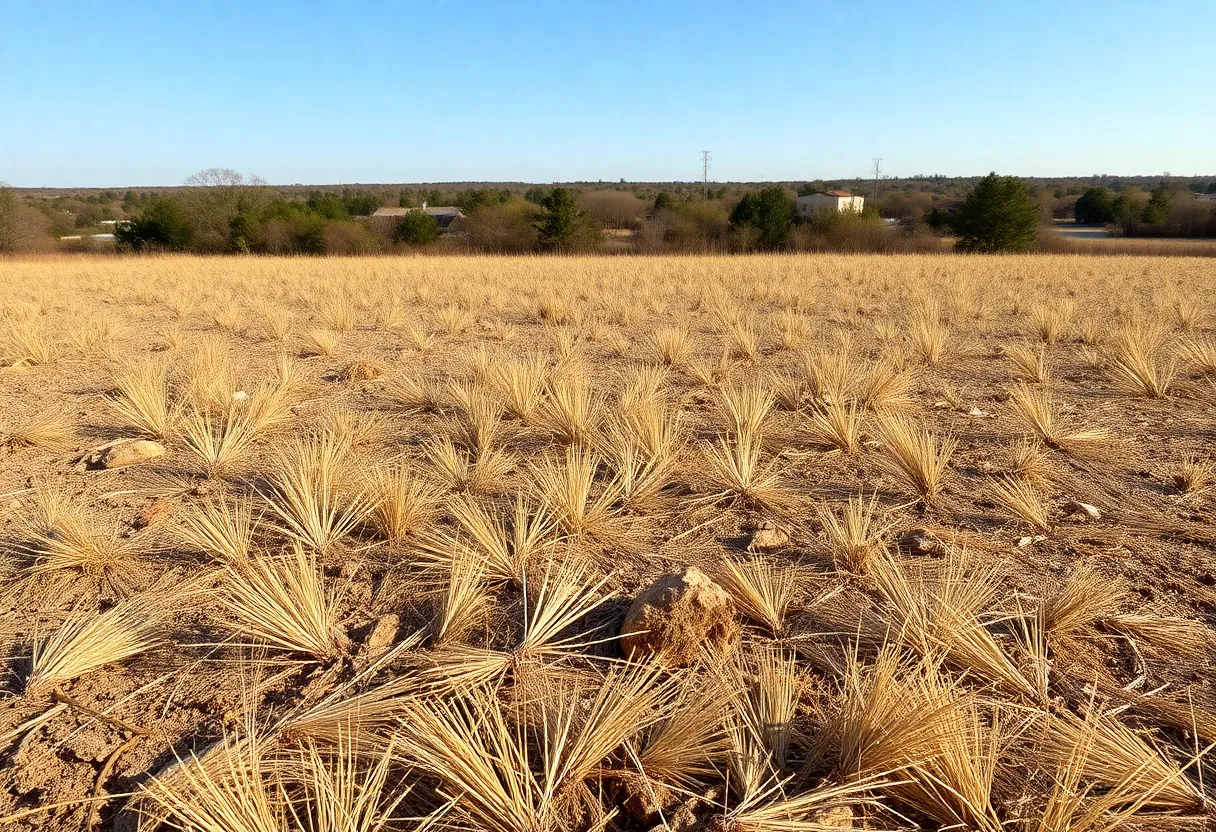 Landscape view of Huntsville indicating dry weather conditions in September