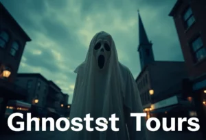 Haunted downtown Huntsville during a ghost walk