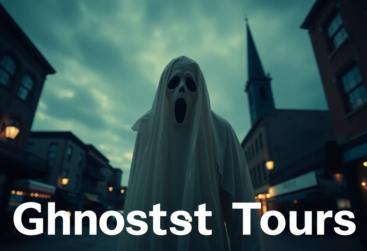 Haunted downtown Huntsville during a ghost walk