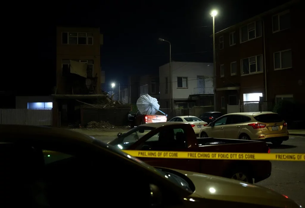 Damage caused by gunfire in Huntsville