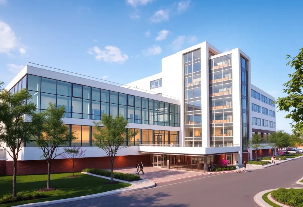 Architectural rendering of Huntsville Hospital expansion project
