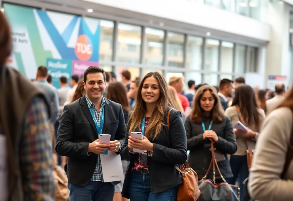 Small business owners networking at Huntsville Small Business Summit