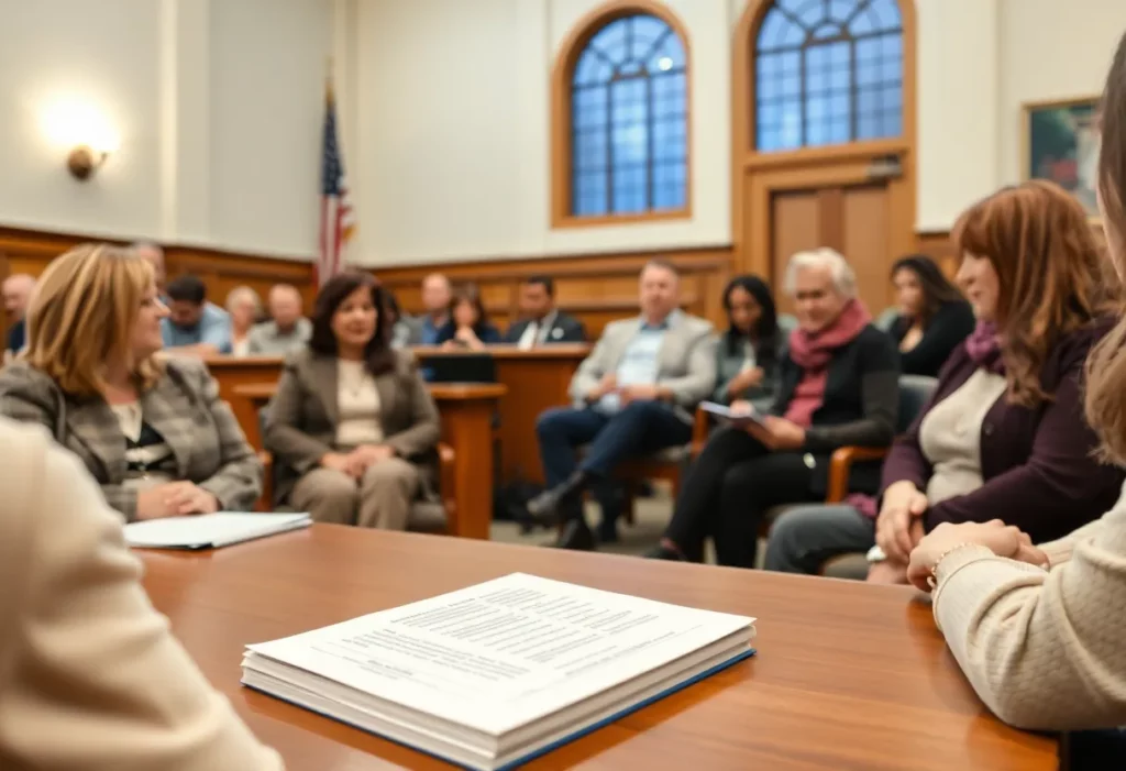 Citizens attending a Madison County Board Meeting