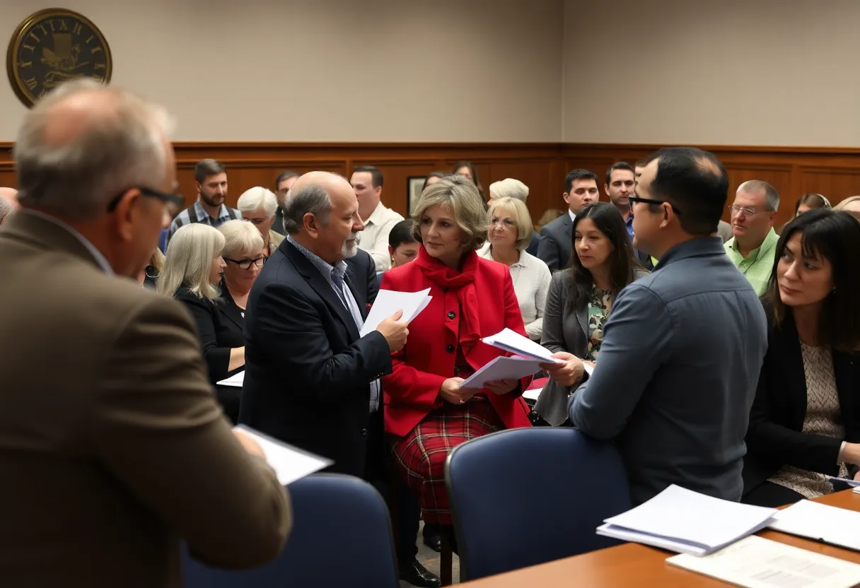 Community members participating in a local government meeting