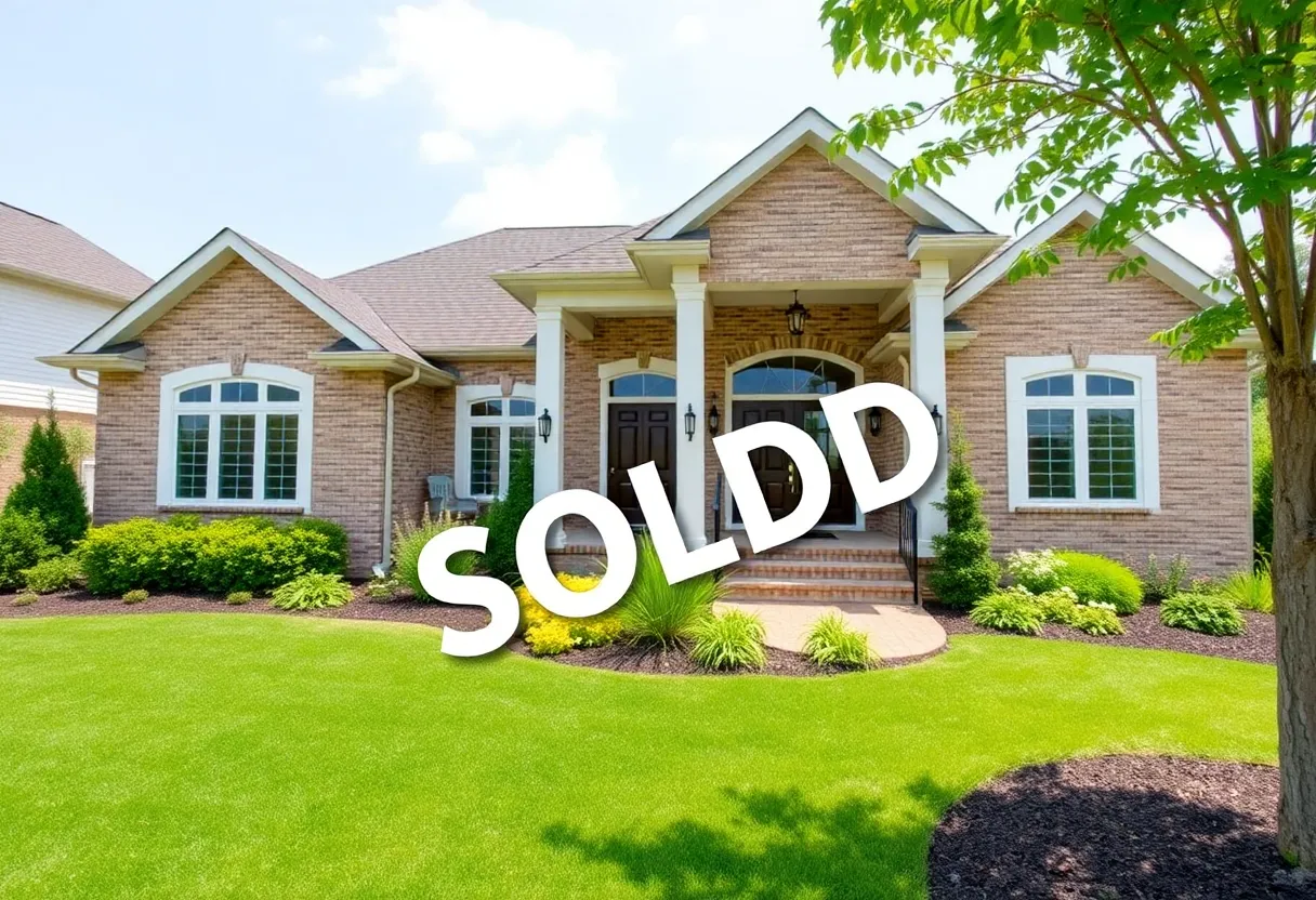 Exterior view of a recently sold home in Madison County