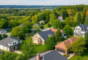 Residential homes in Madison County, showcasing different architectural styles.