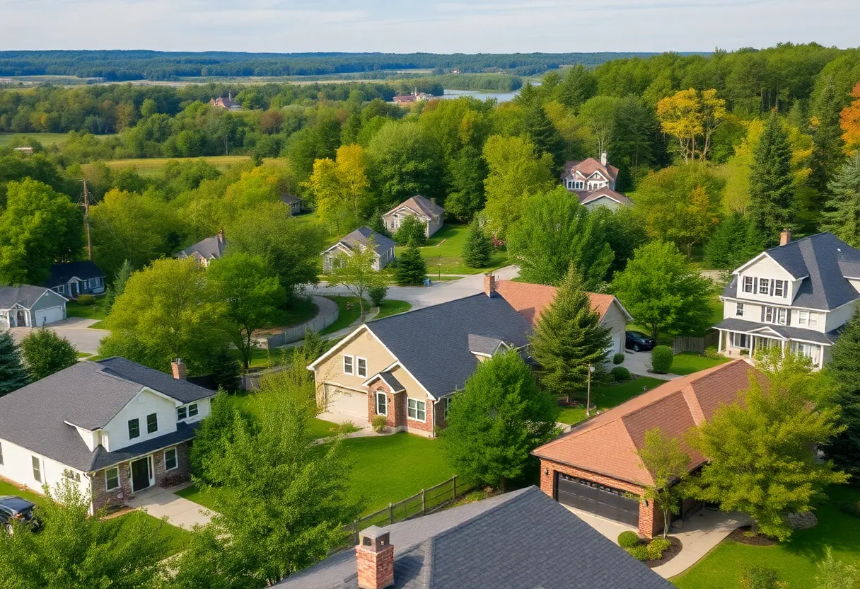 Residential homes in Madison County, showcasing different architectural styles.