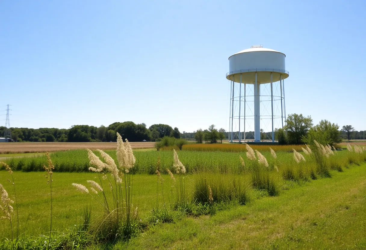 Infrastructure upgrade scene of Madison County water system