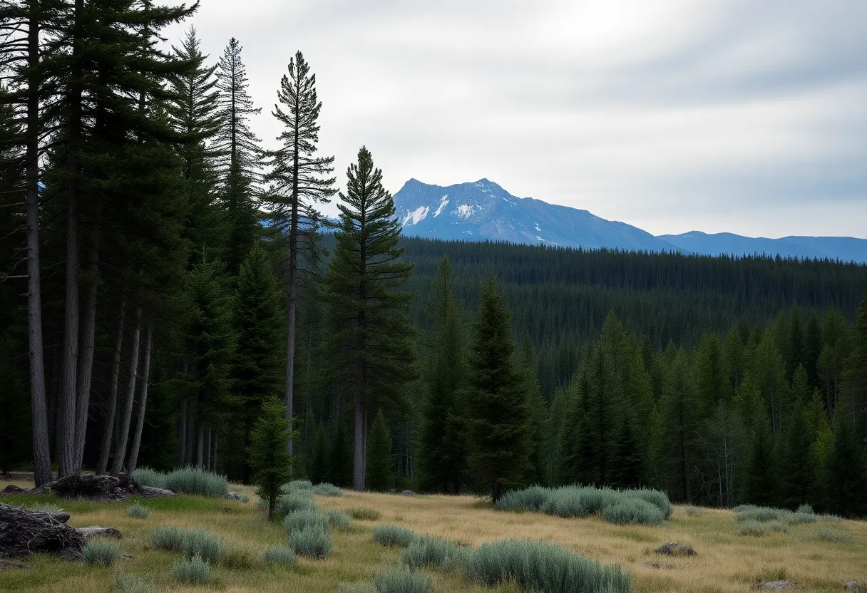 Wilderness scene in Montana, representing the location of a tragic plane crash.