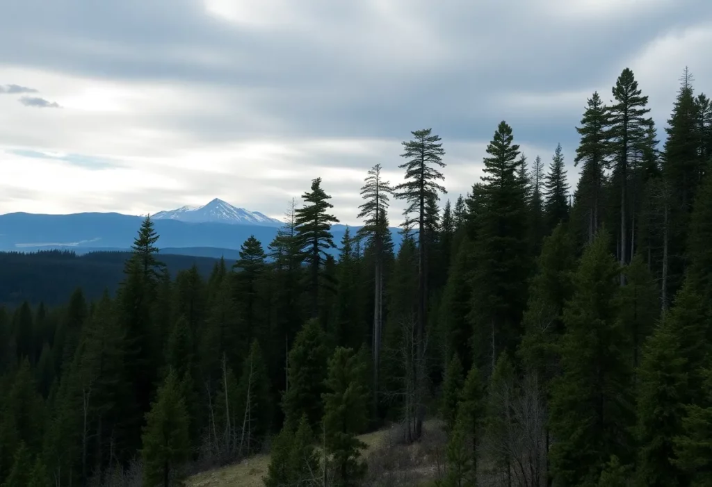 A view of Montana wilderness where a tragic plane crash occurred.