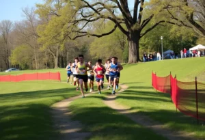 Cross country runners from NSU competing in Huntsville