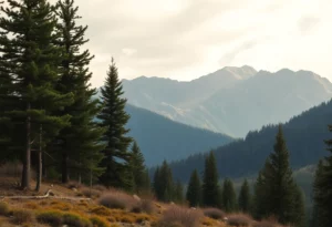 Wreckage of a small aircraft in a remote Montana wilderness