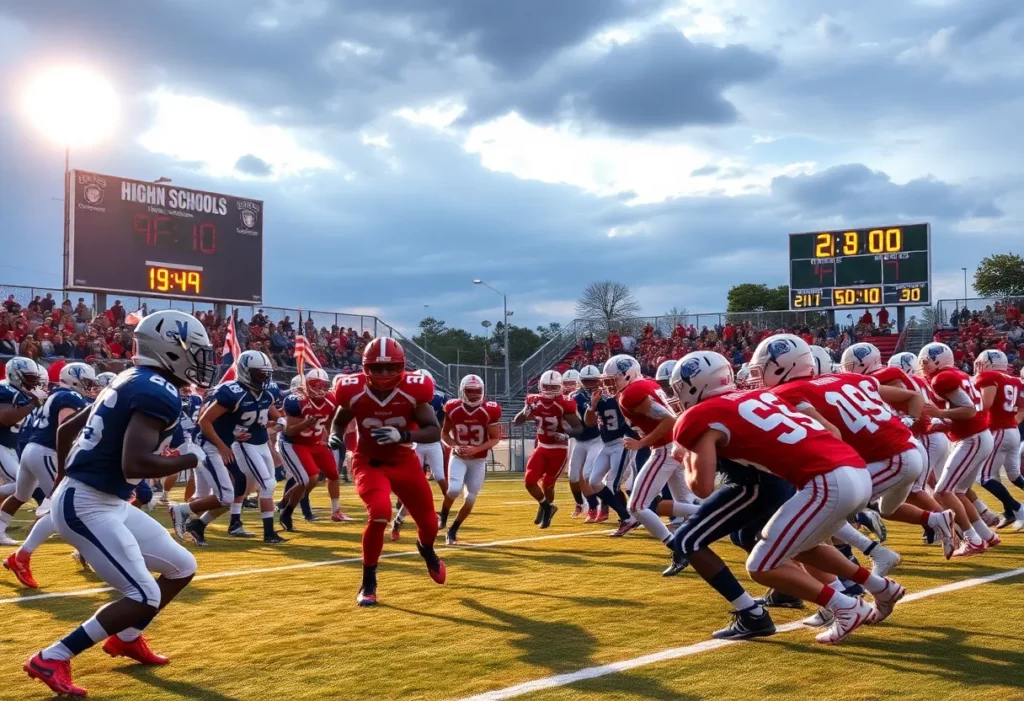 Port Neches-Groves Indians in action during a football game