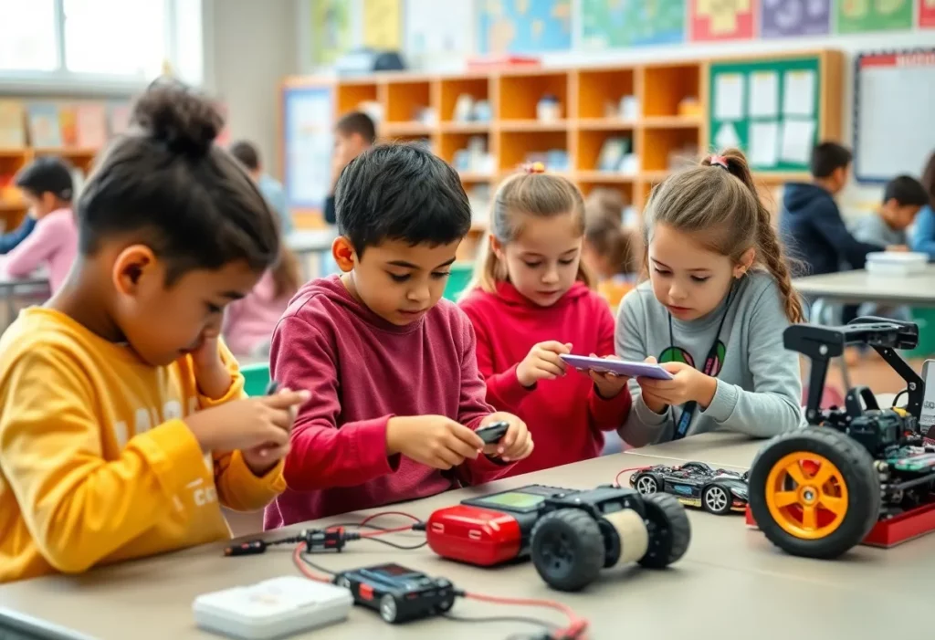 Students participating in STEM activities at Huntsville City Schools