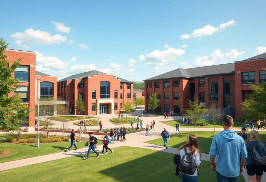 Campus view of the University of Alabama in Huntsville