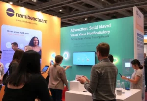 Display of V!NE visual notification systems at a summit