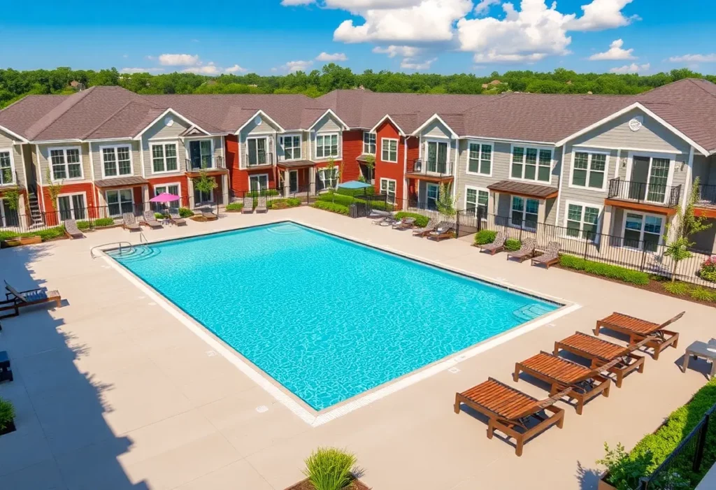 VLux Madison build-to-rent community with pool and amenities.