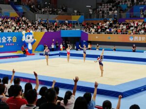 Fans celebrating Big Al's birthday during Alabama gymnastics meet