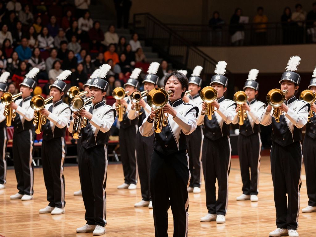Central High School band performing at a music event