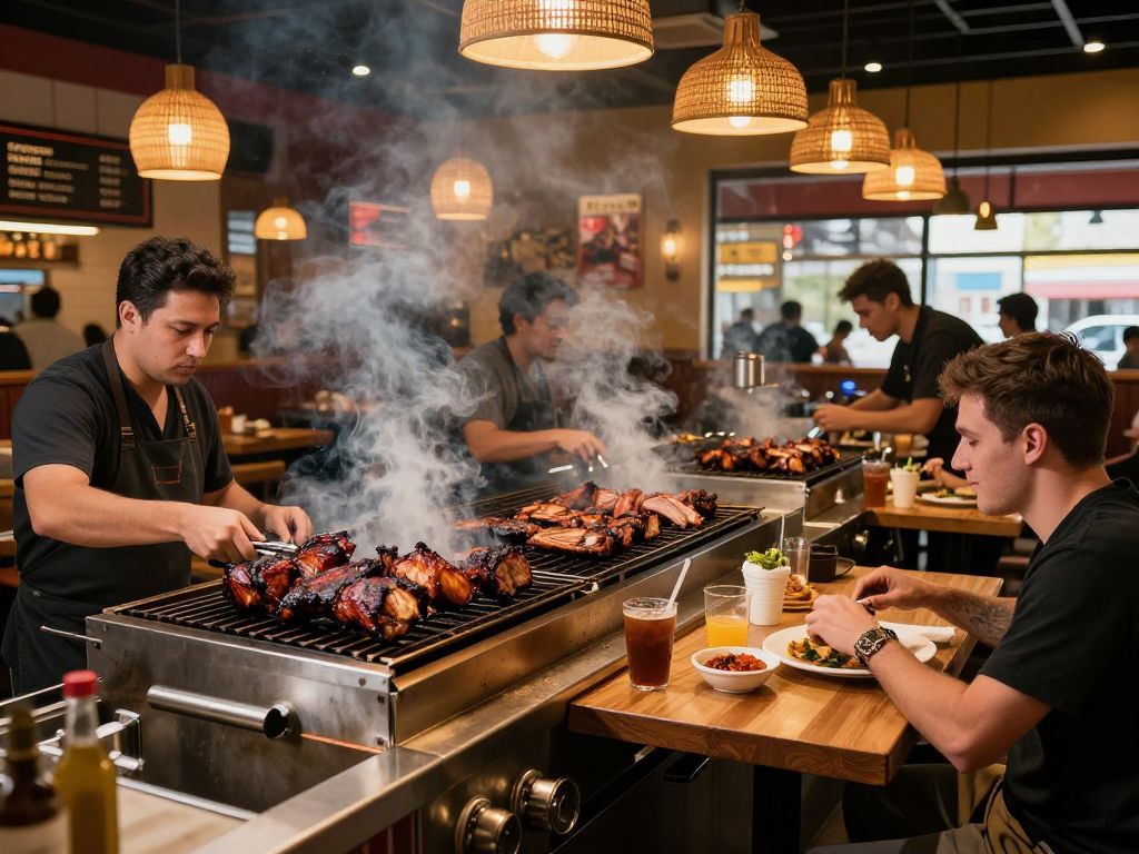 City Barbeque restaurant in Huntsville with patrons enjoying meals