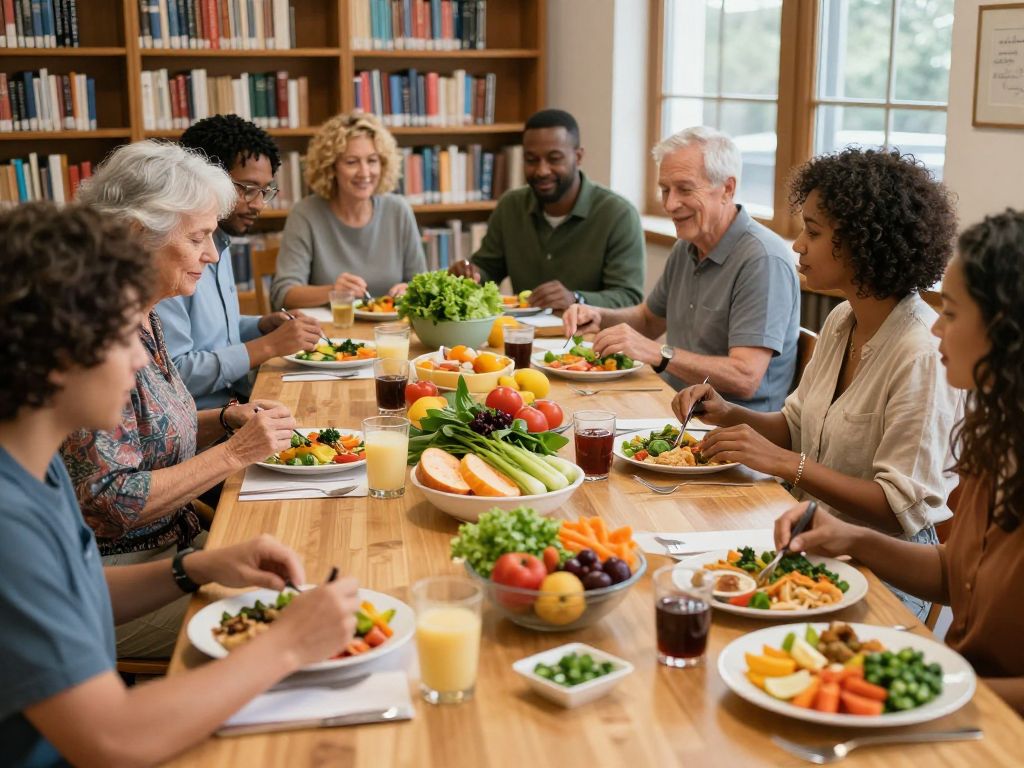 Participants engaging in a nutrition workshop at Downtown Huntsville Public Library