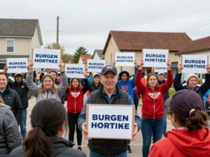 Residents of Samantha, Alabama, showing support for a grieving family.
