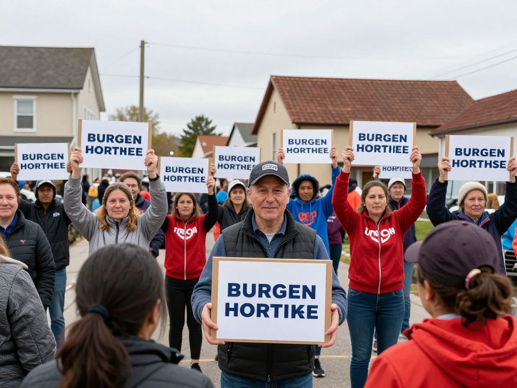 Residents of Samantha, Alabama, showing support for a grieving family.