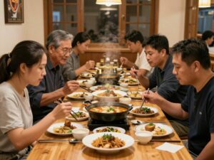 Diners enjoying classic Alabama dishes at Dew Drop Inn