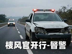Emergency responders at a two-vehicle crash site in Huntsville, Alabama.