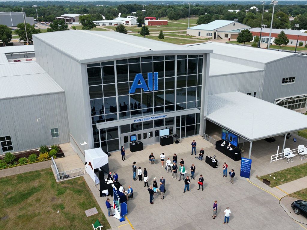 Participants engaging at the Huntsville AI Symposium at the U.S. Space & Rocket Center