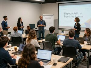 Entrepreneurs collaborating in Huntsville