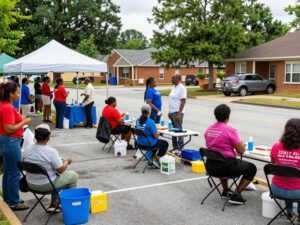 Community members engaging with nonprofit organizations in Huntsville