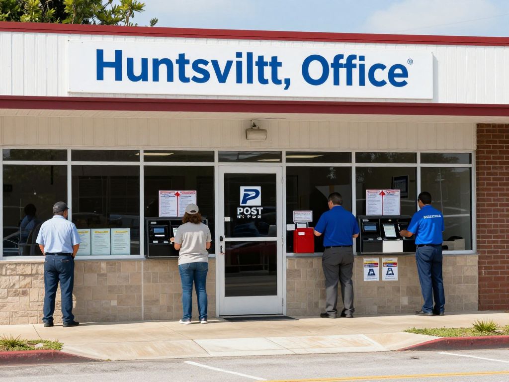 Local post office in Huntsville, Alabama with customers