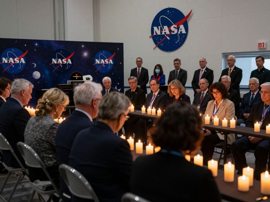 Candle-lighting ceremony at NASA Marshall Space Flight Center during the Annual Day of Remembrance.