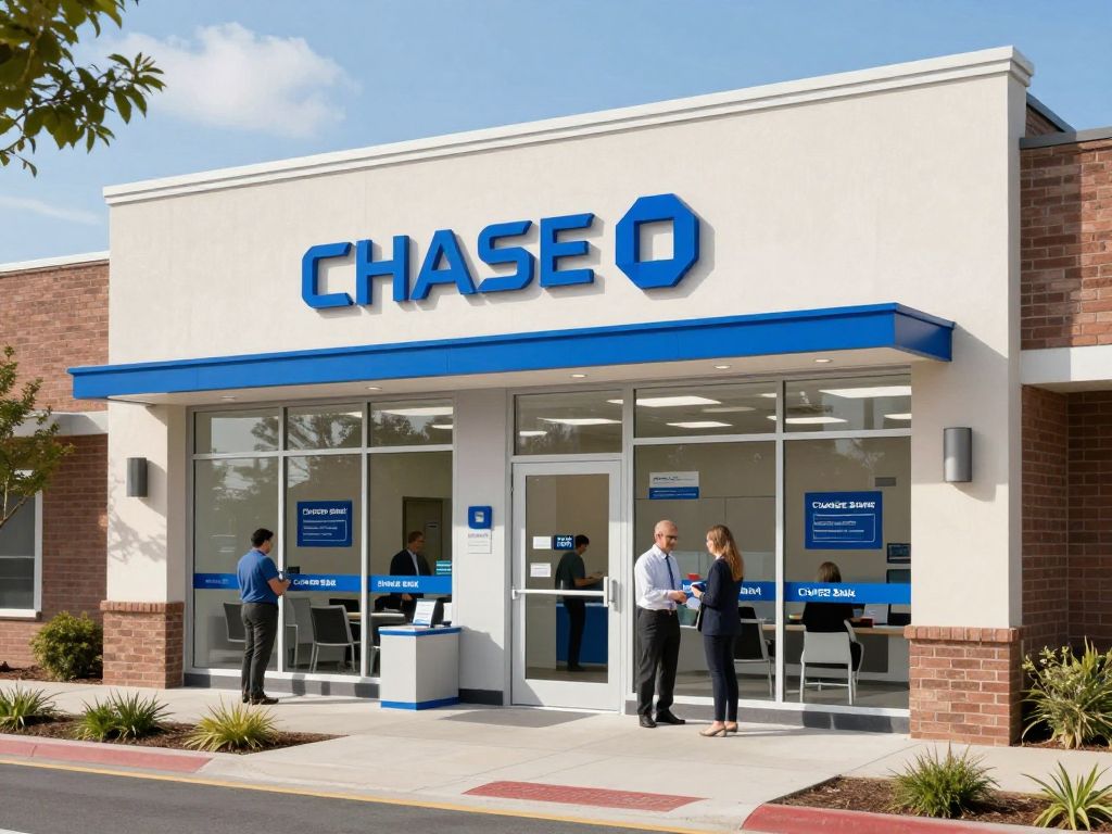 Exterior view of the new Chase Bank branch in Mountain Brook Village